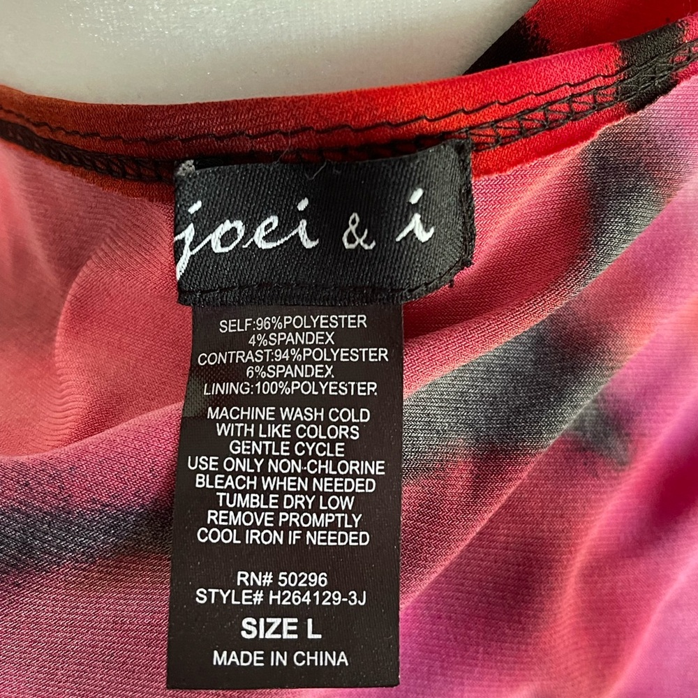 Joie & I Red Pink and Black Sleeveless Maxi Dress - Picture 5 of 5
